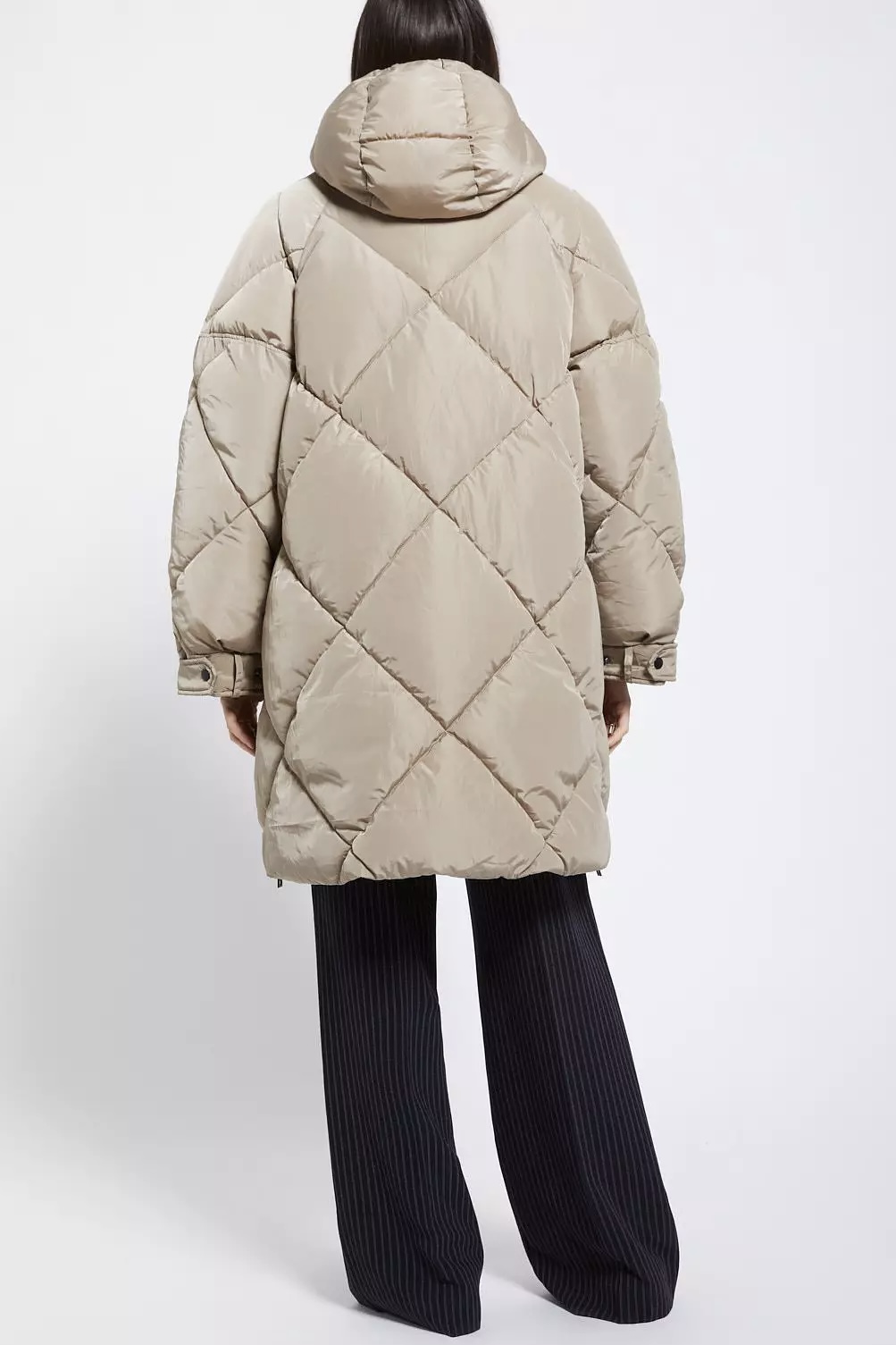 OttodÁme - Quilted Puffer Midi Jacket Stone - 4