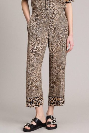 Twin Set - Animal Print Crêpe Trousers