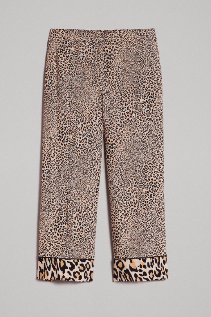 Twin Set - Animal Print Crêpe Trousers - 6