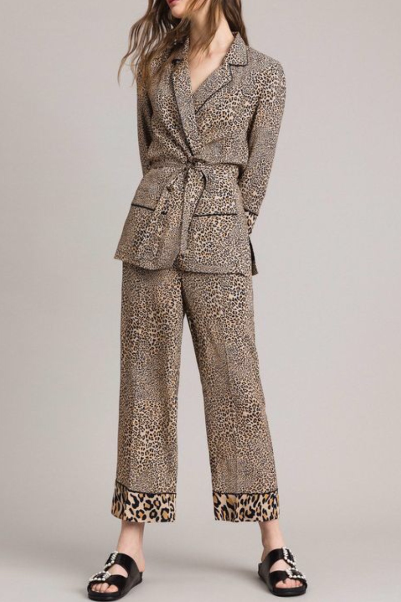 Twin Set - Animal Print Crêpe Trousers - 4