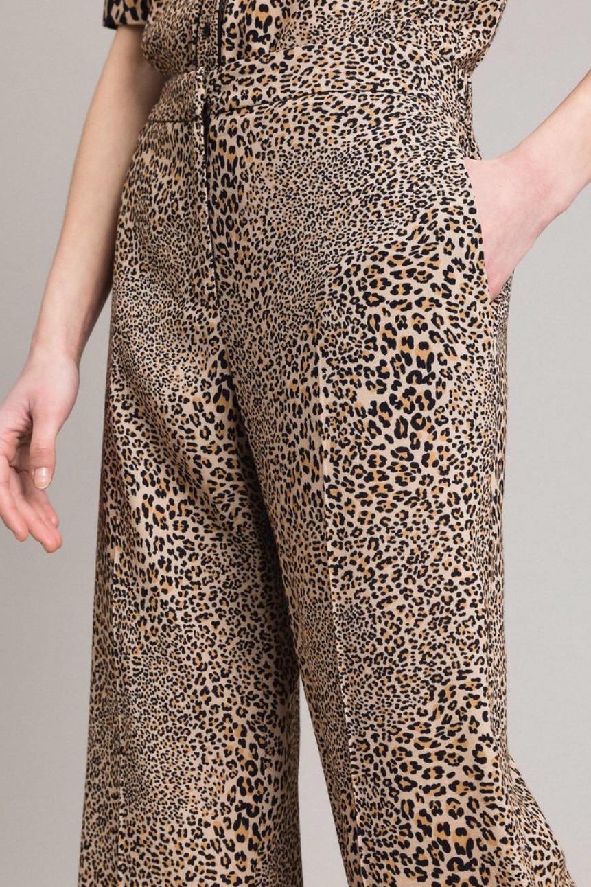 Twin Set - Animal Print Crêpe Trousers - 5