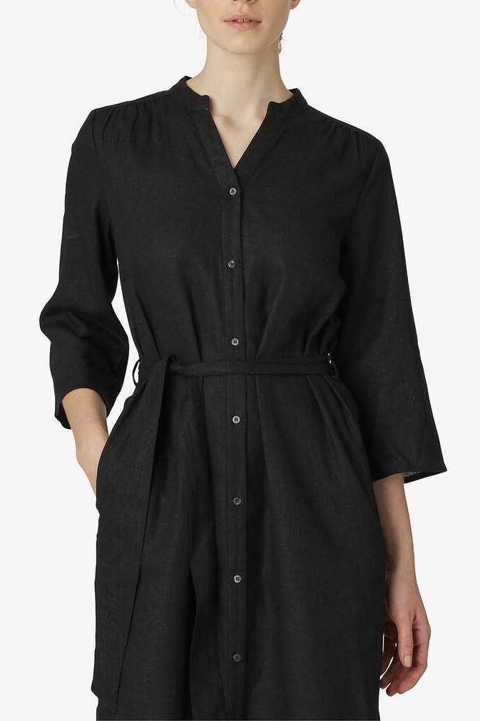 Noa Noa - Sheer Linen Dress Black - 3