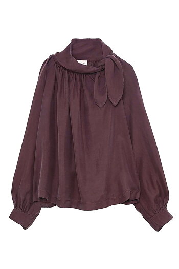 Meme Road - Pure Silk Blouse With Bow