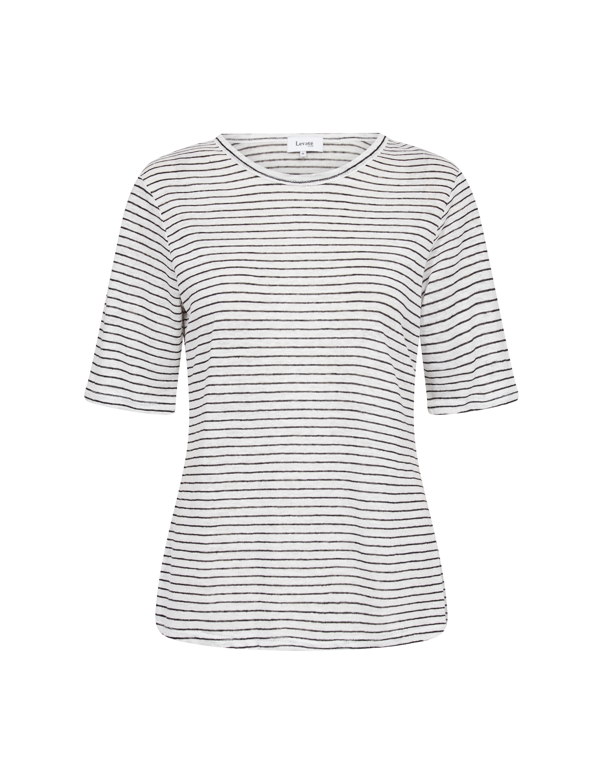 Leveté Room - Gytna 2 Linnen T-Shirt White Combi
