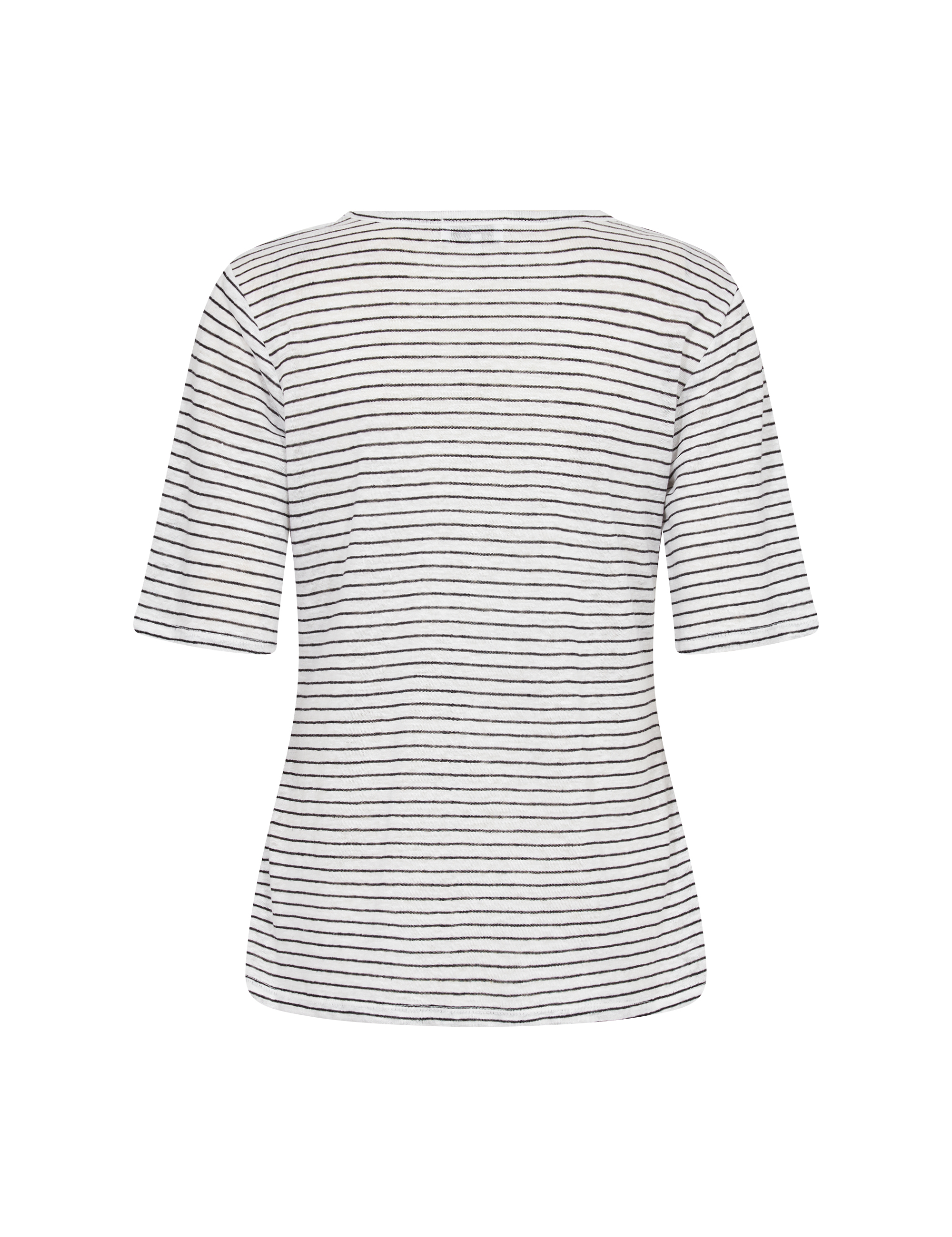 Leveté Room - Gytna 2 Linnen T-Shirt White Combi - 2