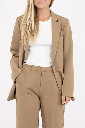 Neo Noir - Avery Suit  Blazer Dark Taupe