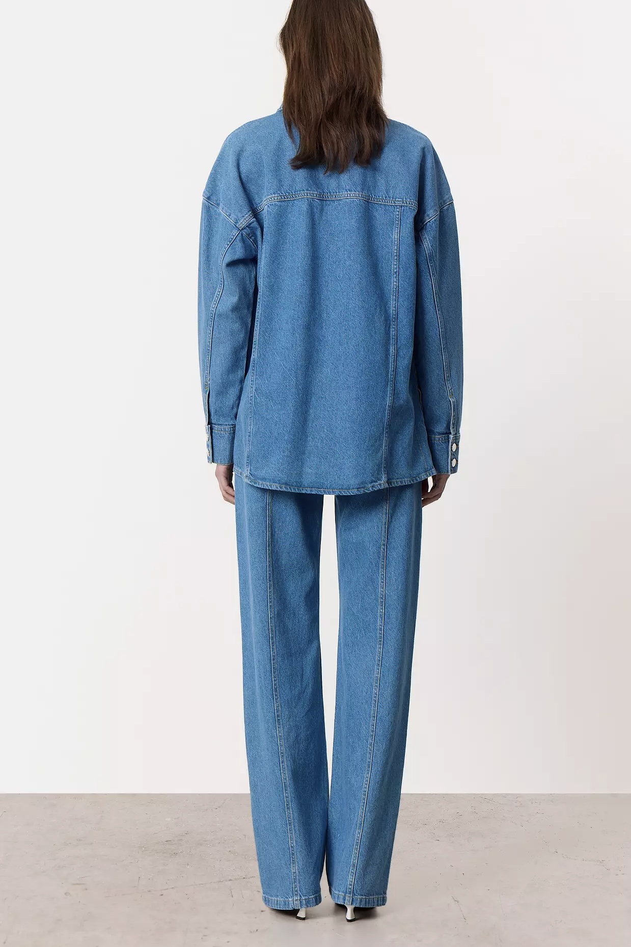Leveté Room - Frilla 1 Shirt Medi Blue Denim - 6