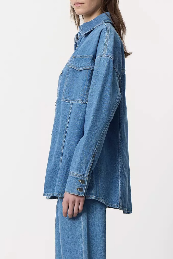 Leveté Room - Frilla 1 Shirt Medi Blue Denim - 4