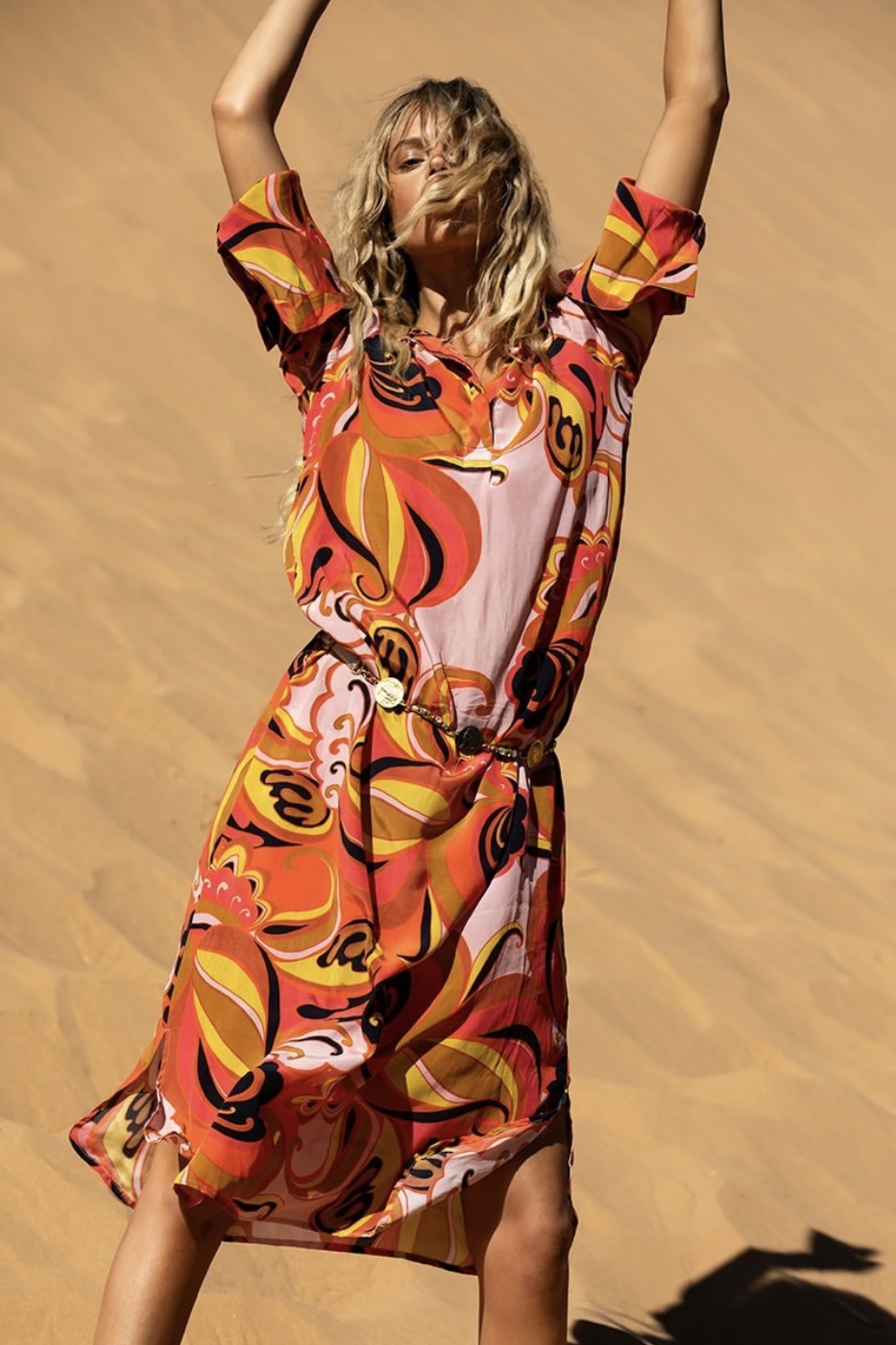 One Season - Long Genie Costa Nova Orange Viscose Orange - 3
