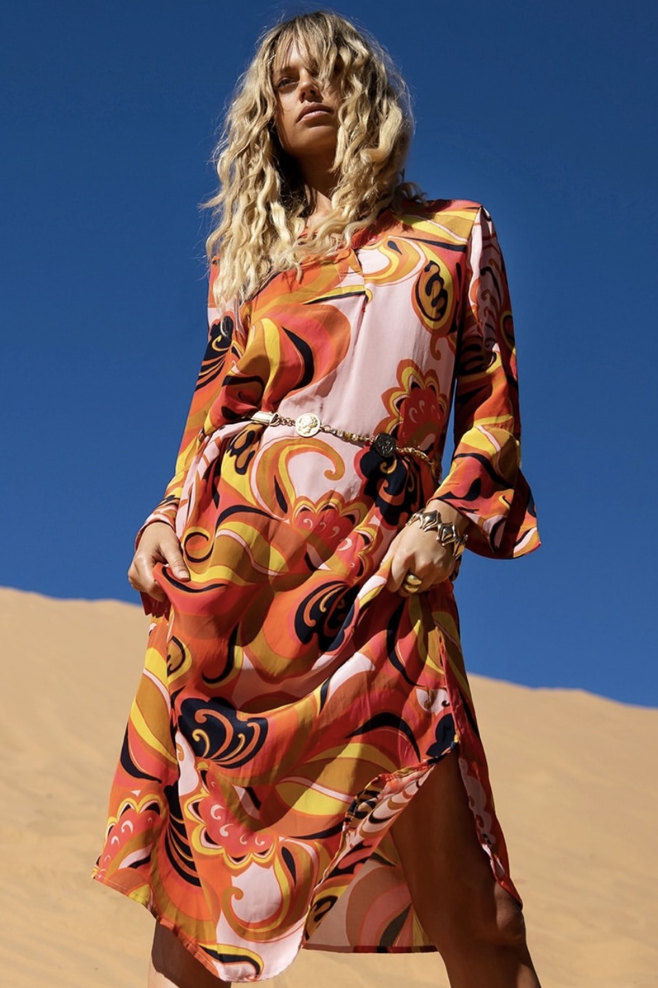 One Season - Long Genie Costa Nova Orange Viscose Orange - 2