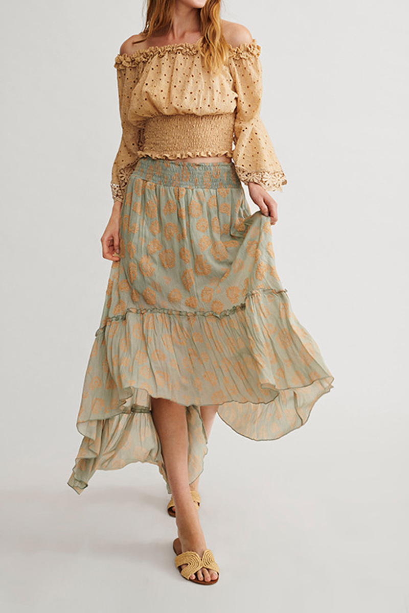 NKN Nekane - Baibala Asymmetric Skirt With Floral Embroidery - 3