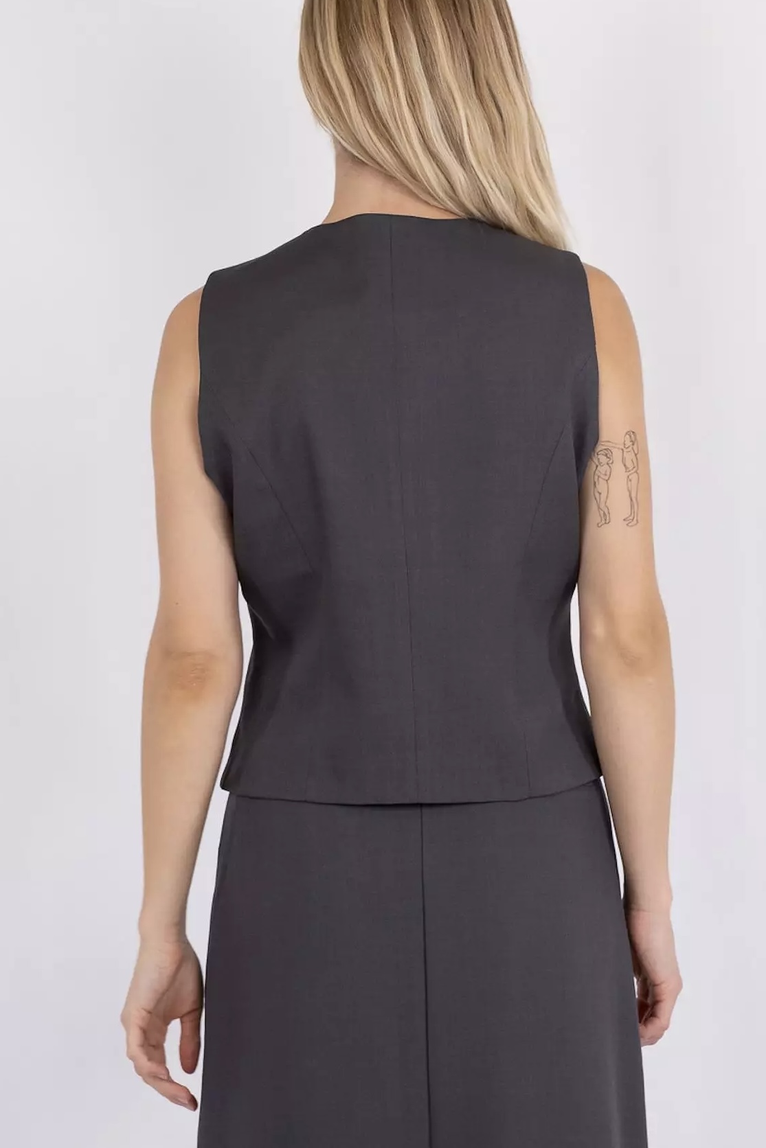 Neo Noir - Vendetta Melange Vest Dark Grey - 3