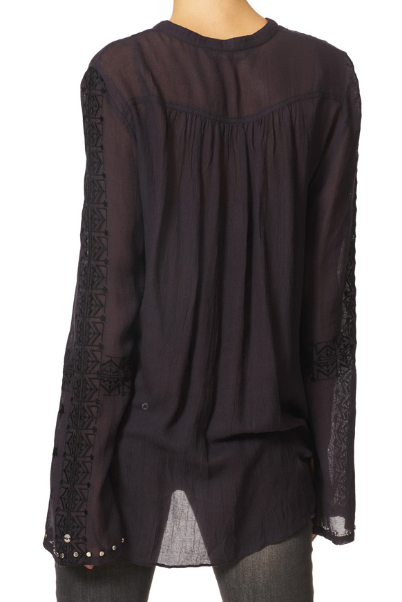 Non Sense - Gramercy Tie Blouse Antrasit - 2