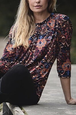 In Front  - Grazia Blouse 3/4 sleeve print