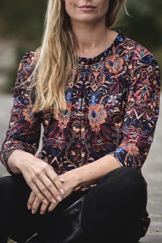 In Front  - Grazia Blouse 3/4 sleeve print