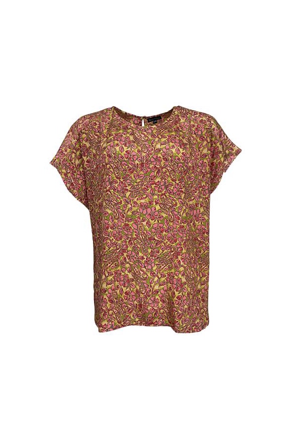 Black Colour- Luna Blouse Golden Coral - 2