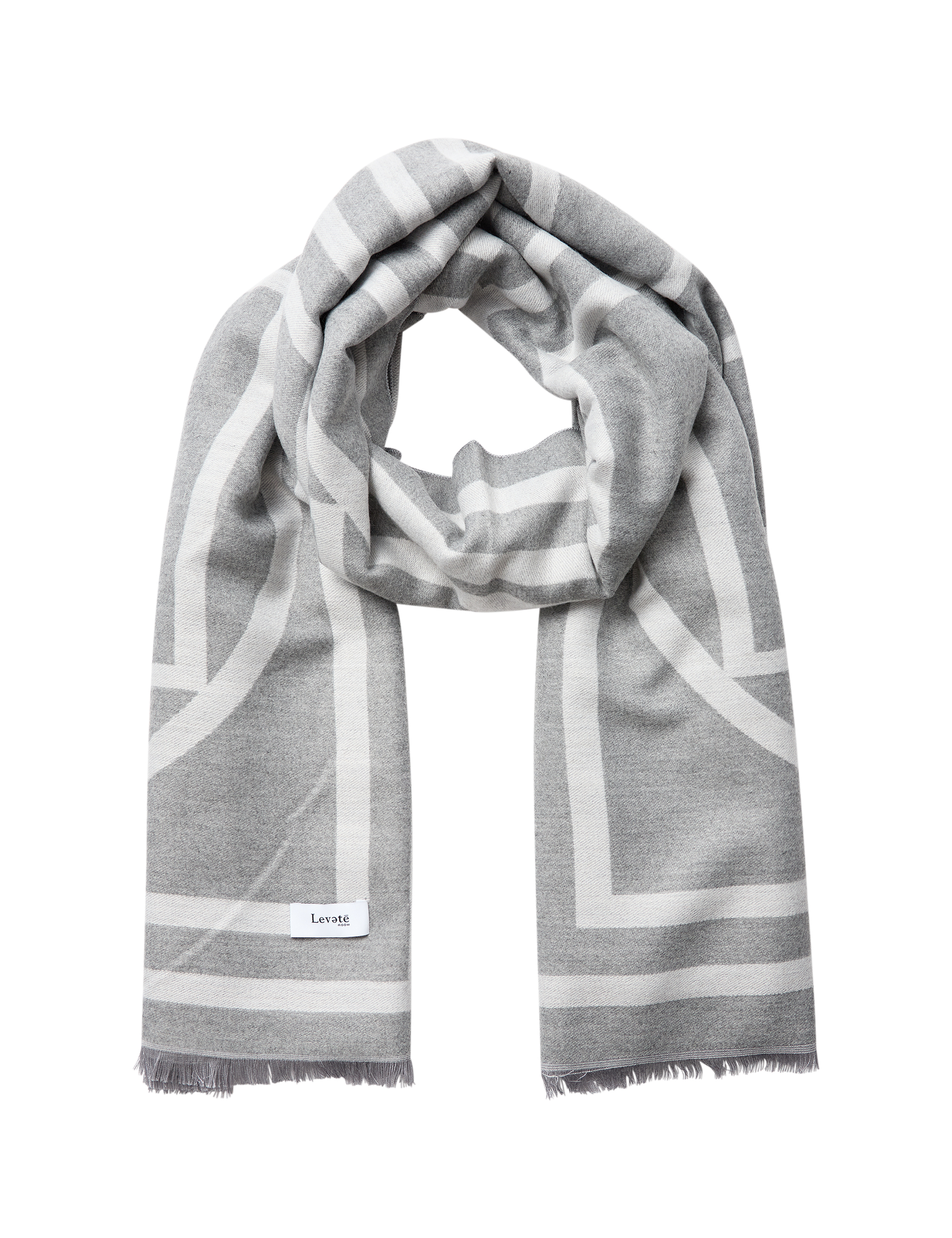 Leveté Room - Hartley 1 Scarf Lt Grey Melange Com - 3