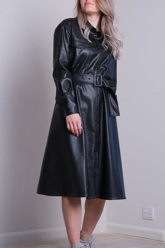 Neo Noir - Cirkel Faux Dress Black - 2