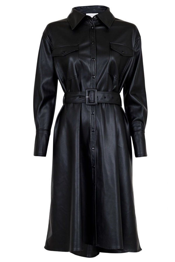 Neo Noir - Cirkel Faux Dress Black - 4