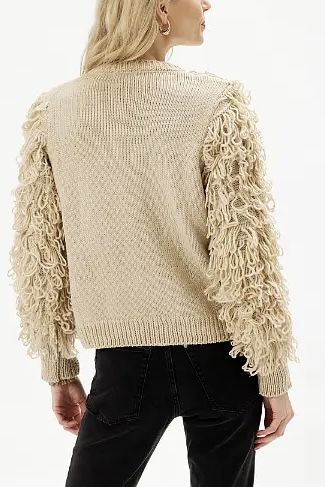  In Front - In Front - Ritz Knit Cardigan Sand - 3