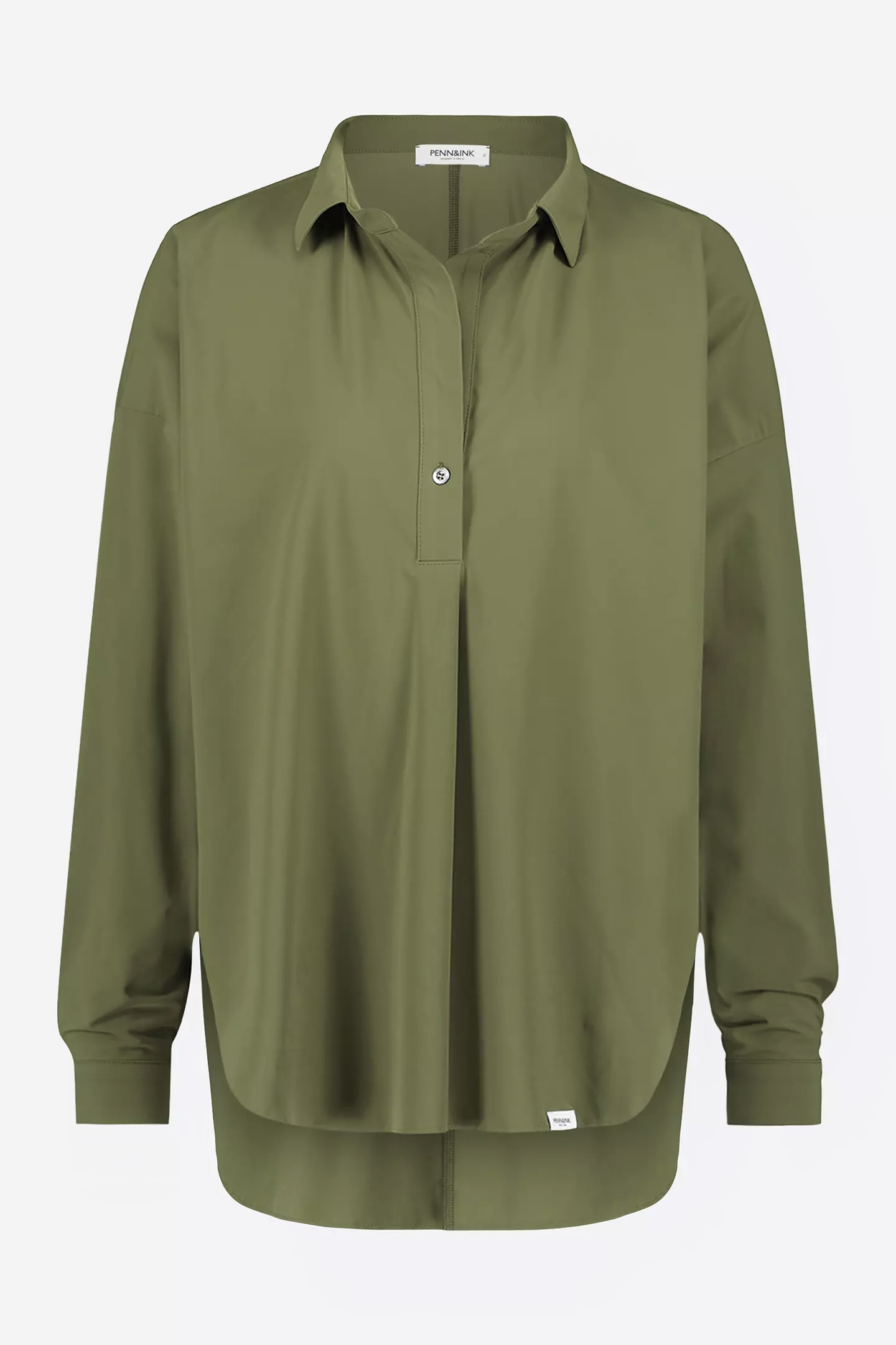 Penn & Ink NY -  Magda Blouse Khaki