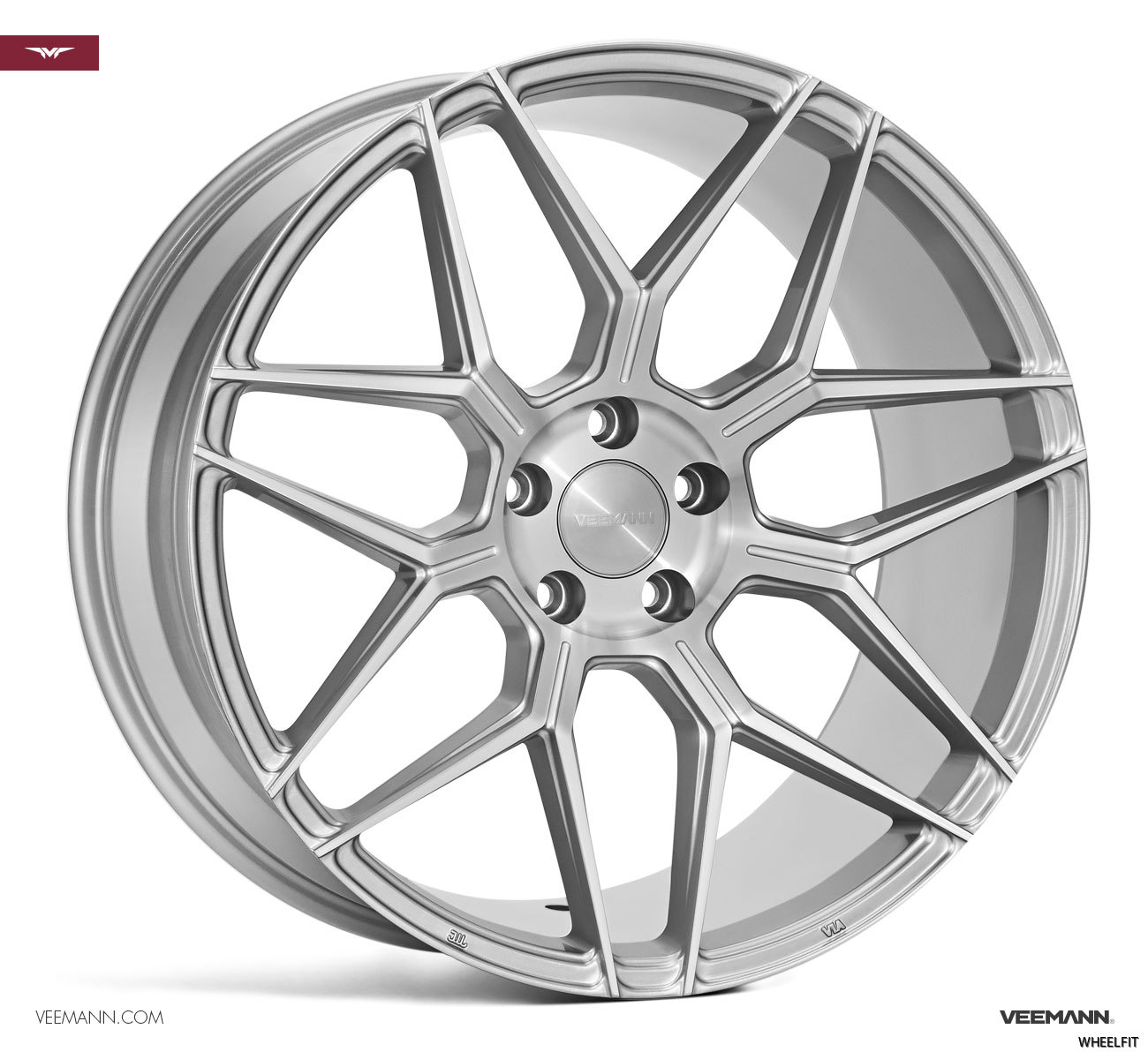 19" Veemann V-FS38 Silver/pol 5/120