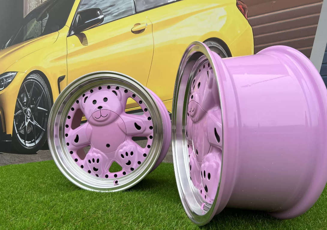 15" Teddy style Pink/polished 4x100 - 3