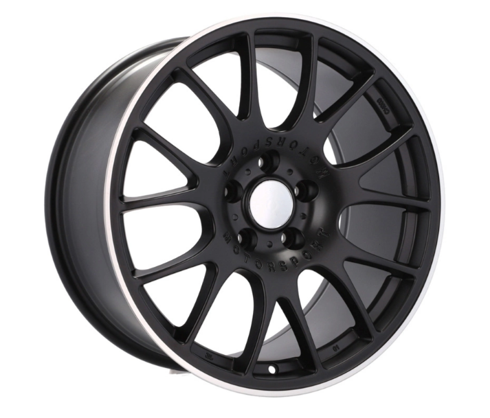 19" CH style Matt black/polished lip 5x120