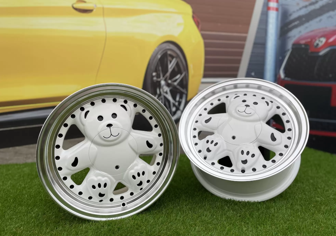 15" Teddy style White/polished 4x100 - 3