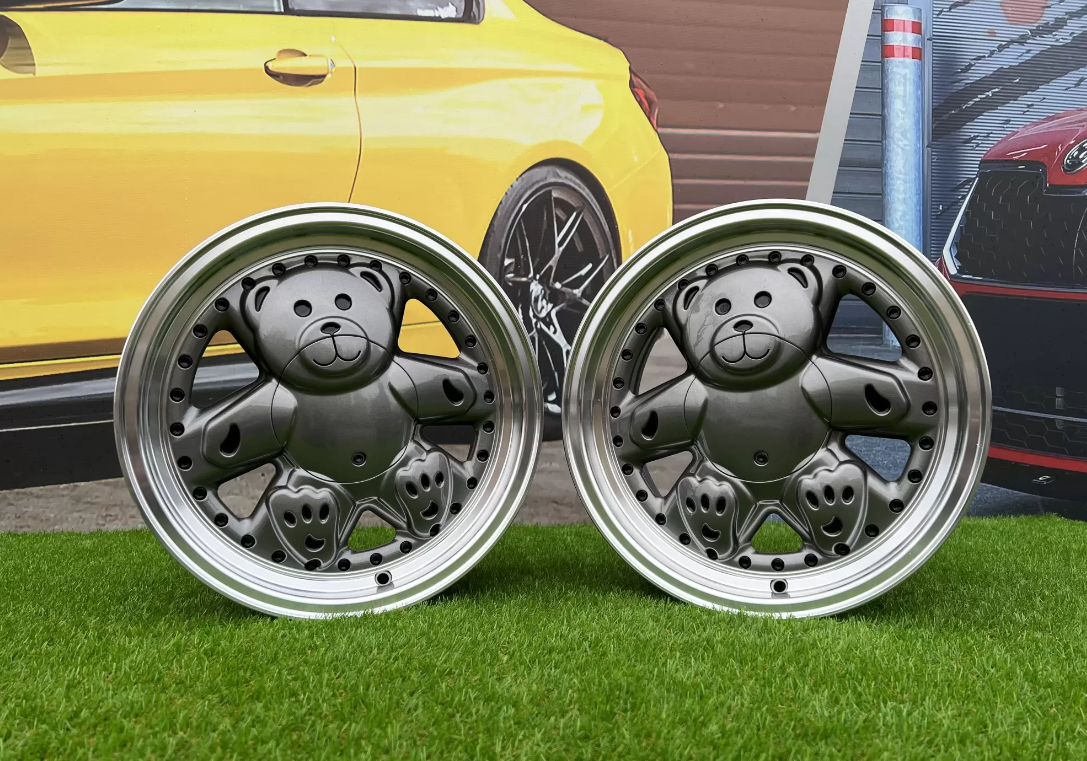 15" Teddy style Grey/polished 4x100