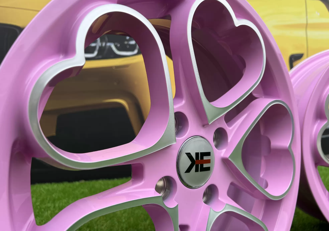15" Heart style Pink/polished 4x100 - 3