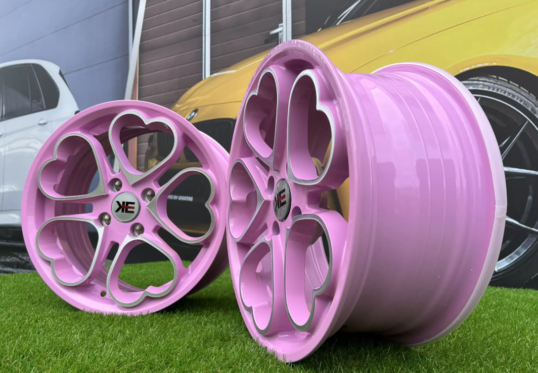15" Heart style Pink/polished 4x100 - 2