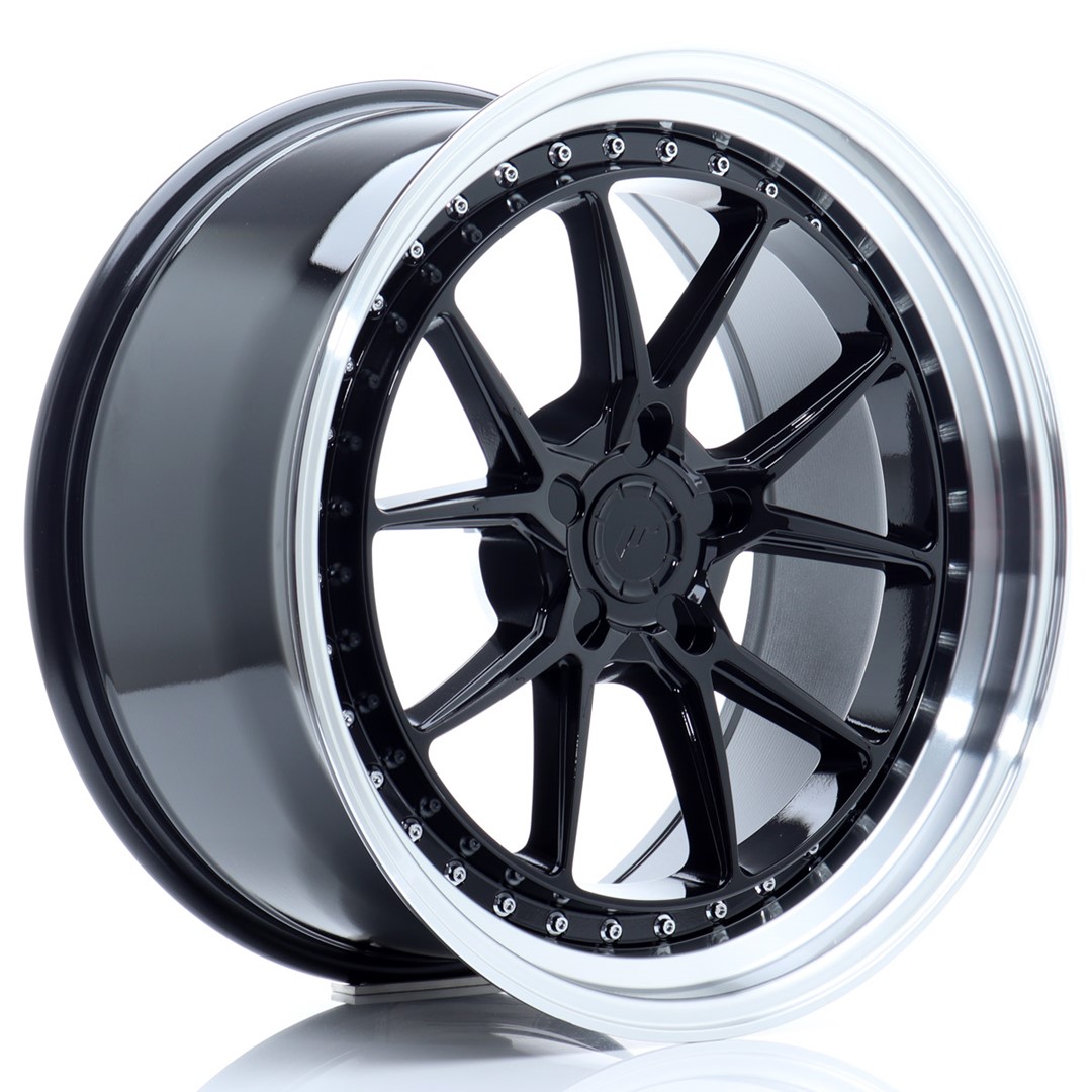 JR Wheels JR39 19x9.5 ET15-35 5H BLANK Gloss Black w/ Machined Lip