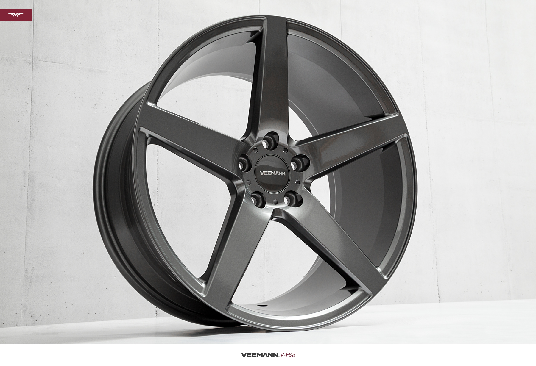 20" Veemann V-FS8 Gloss Graphite 5/120 - 3