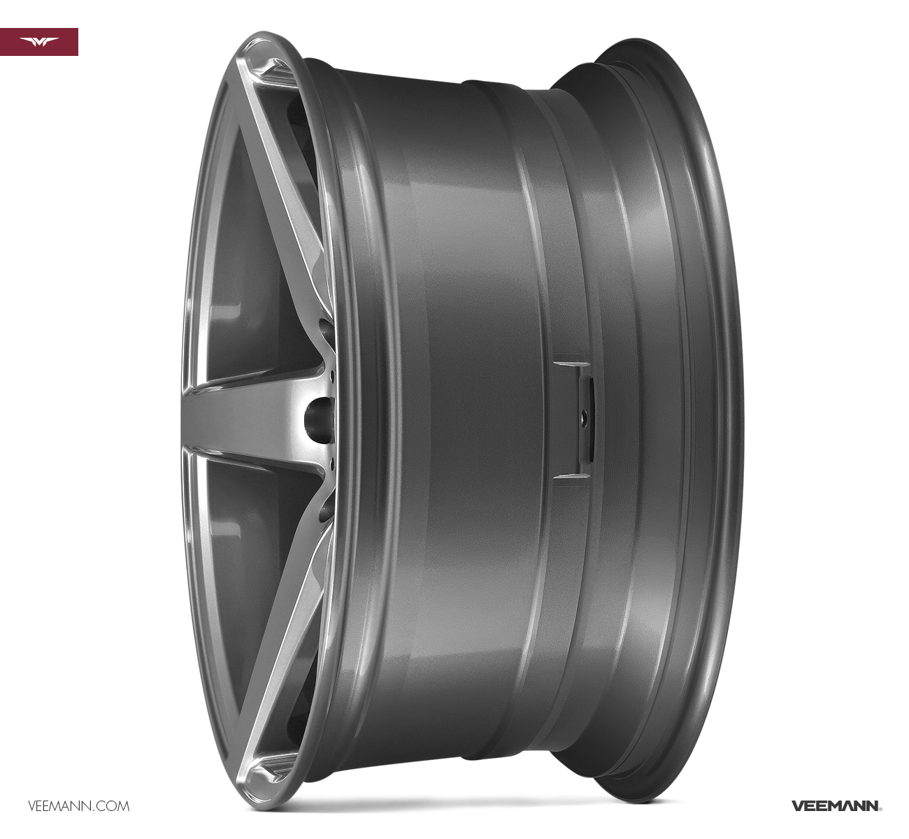 22" Veemann V-FS8 Gloss Graphite 5/120 - 2