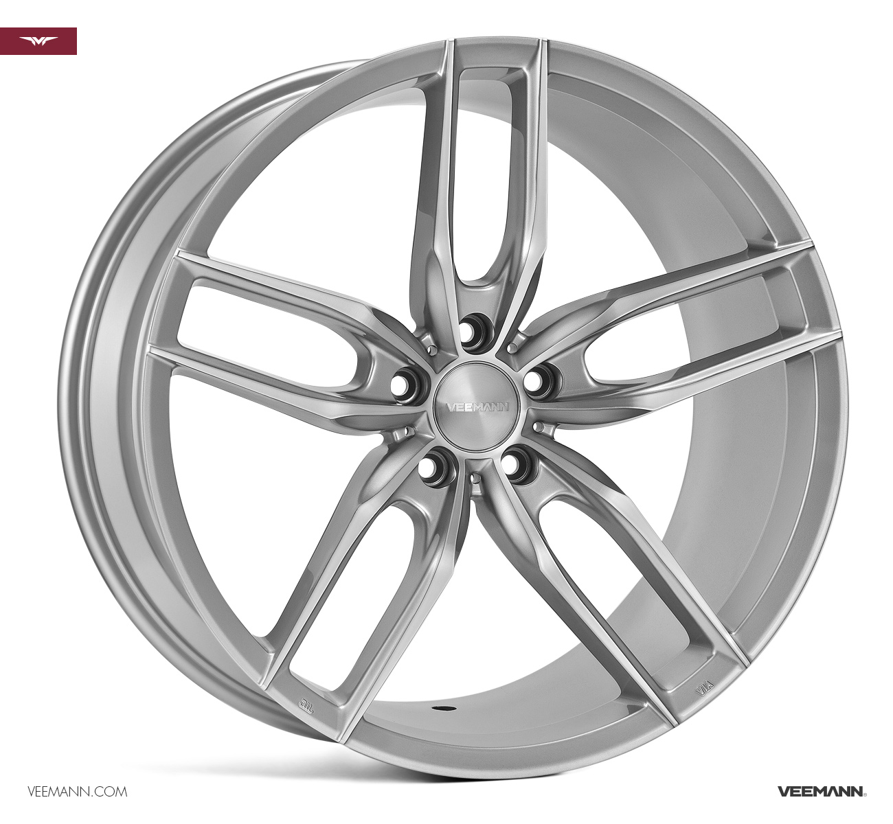 20" Veemann V-FS28 Silver/pol 5/114,3