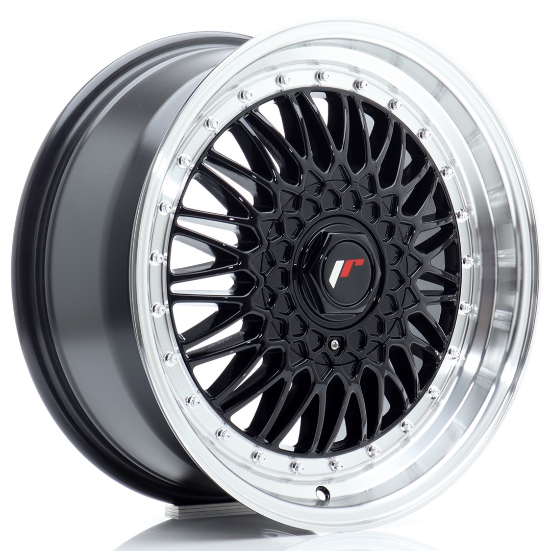 JR Wheels JR9 17x7.5 ET35 5x112/120 Gloss Black w/ Machined Lip