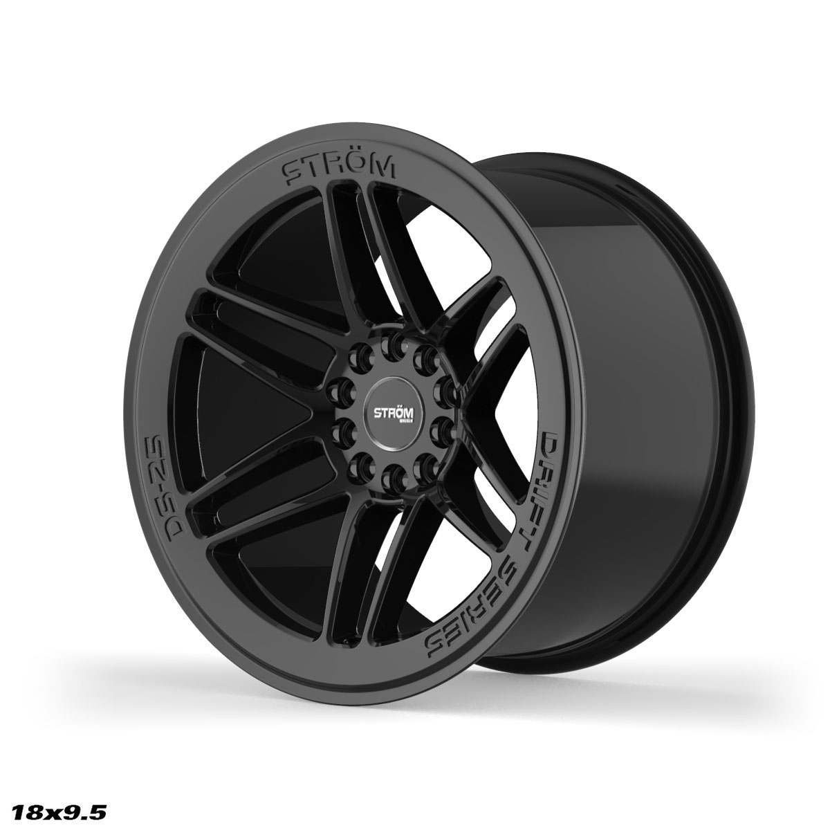 18" Ström DS-25 Gloss black 5x114,3 5x120 - 2
