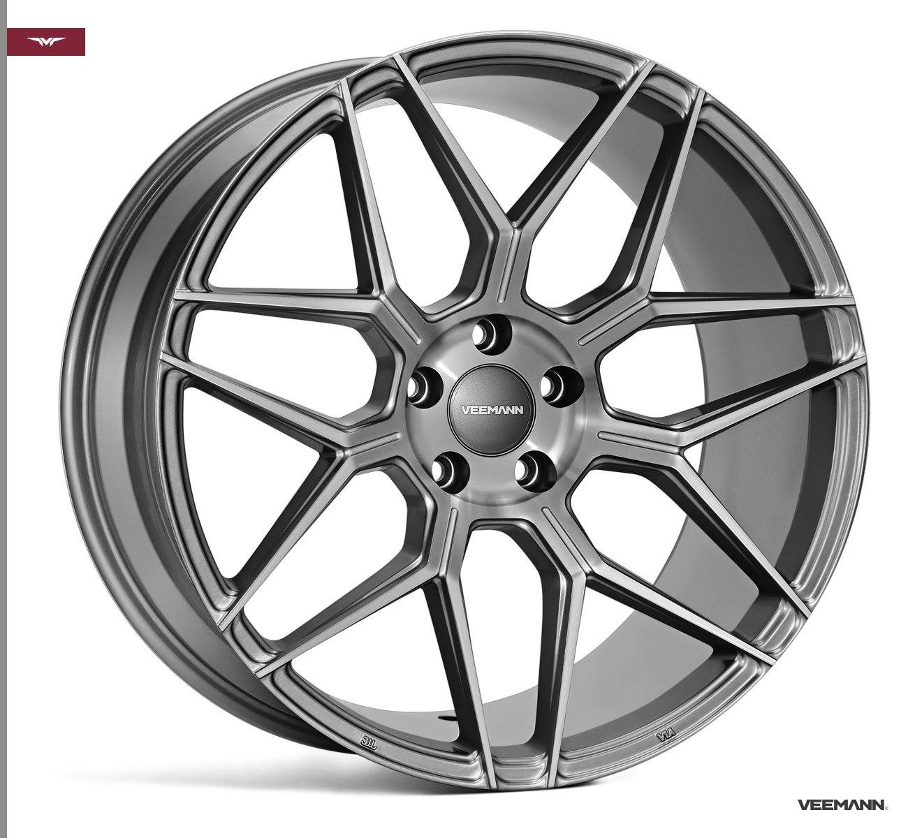 18" Veemann V-FS38 Gloss Graphite 5/120