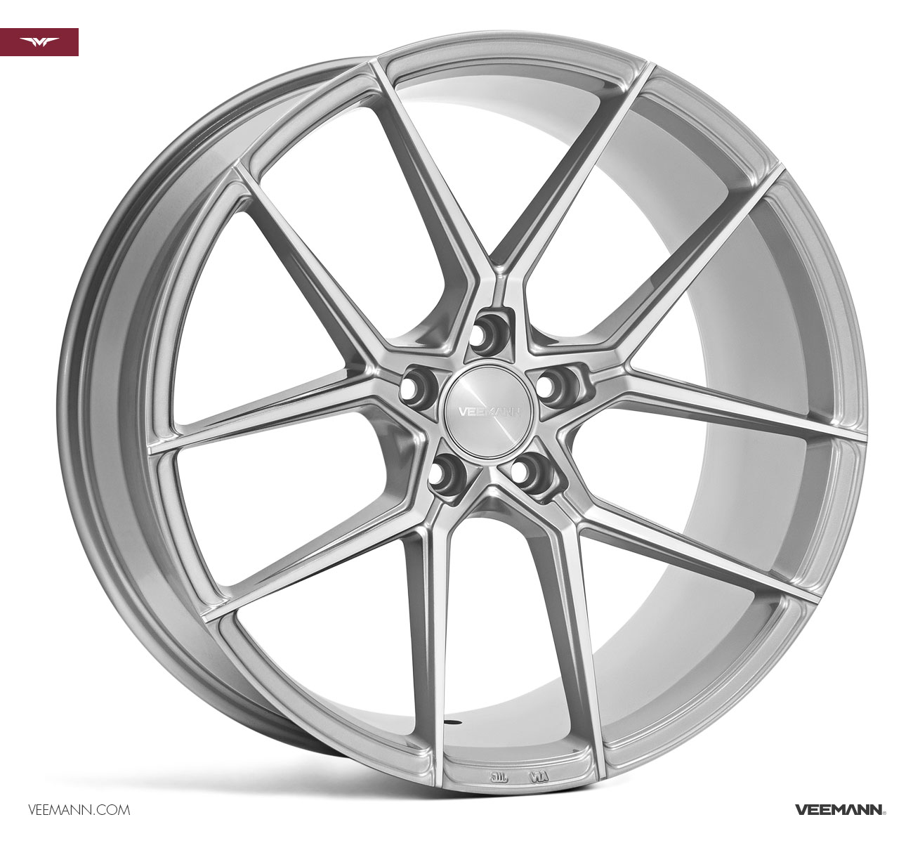 19" Veemann V-FS39 Silver/pol 5/120