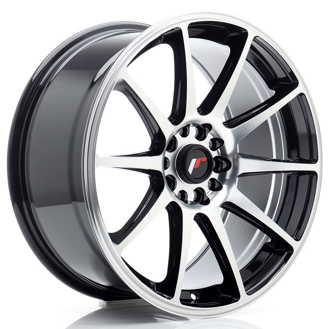 JR Wheels JR11 18x8.5 ET35 5x100/108 Black Machined Face