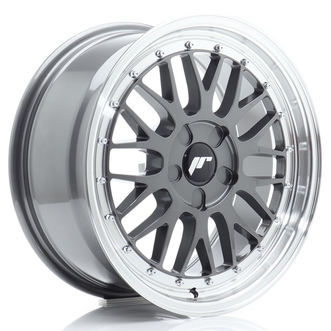 JR Wheels JR23 17x7.5 ET20-40 5H BLANK Hyper Gray w/ Machined Lip