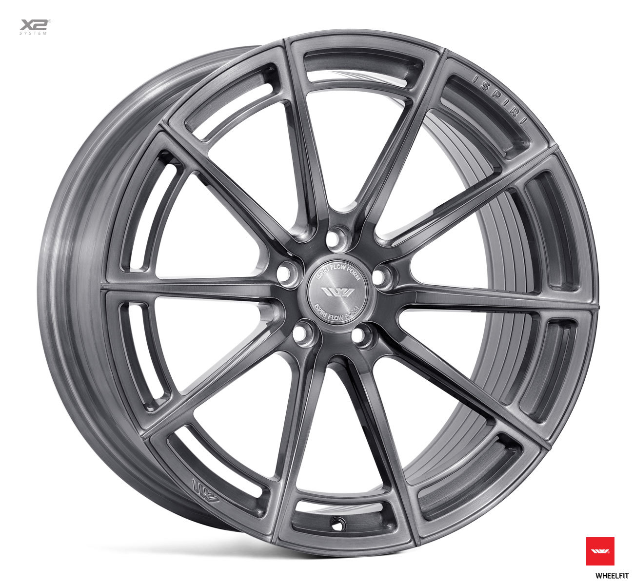 20" Ispiri FFR2 Full Brushed Carbon Titanium 5/112