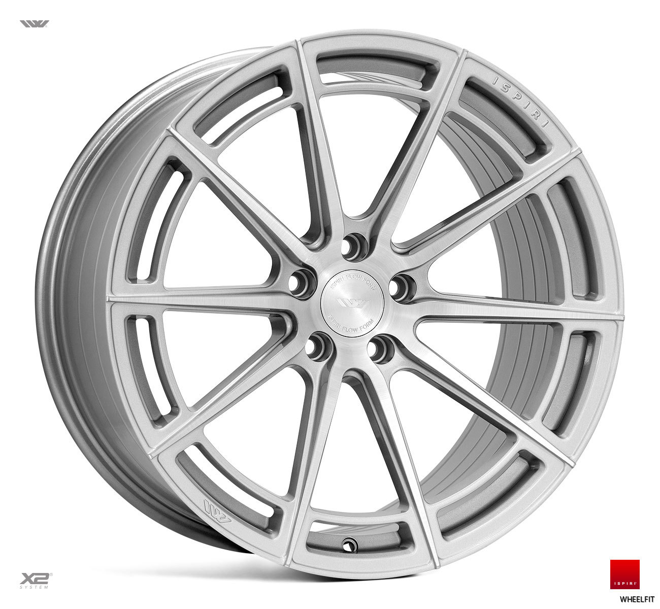 20" Ispiri FFR2 Pure Silver Brushed 5/112