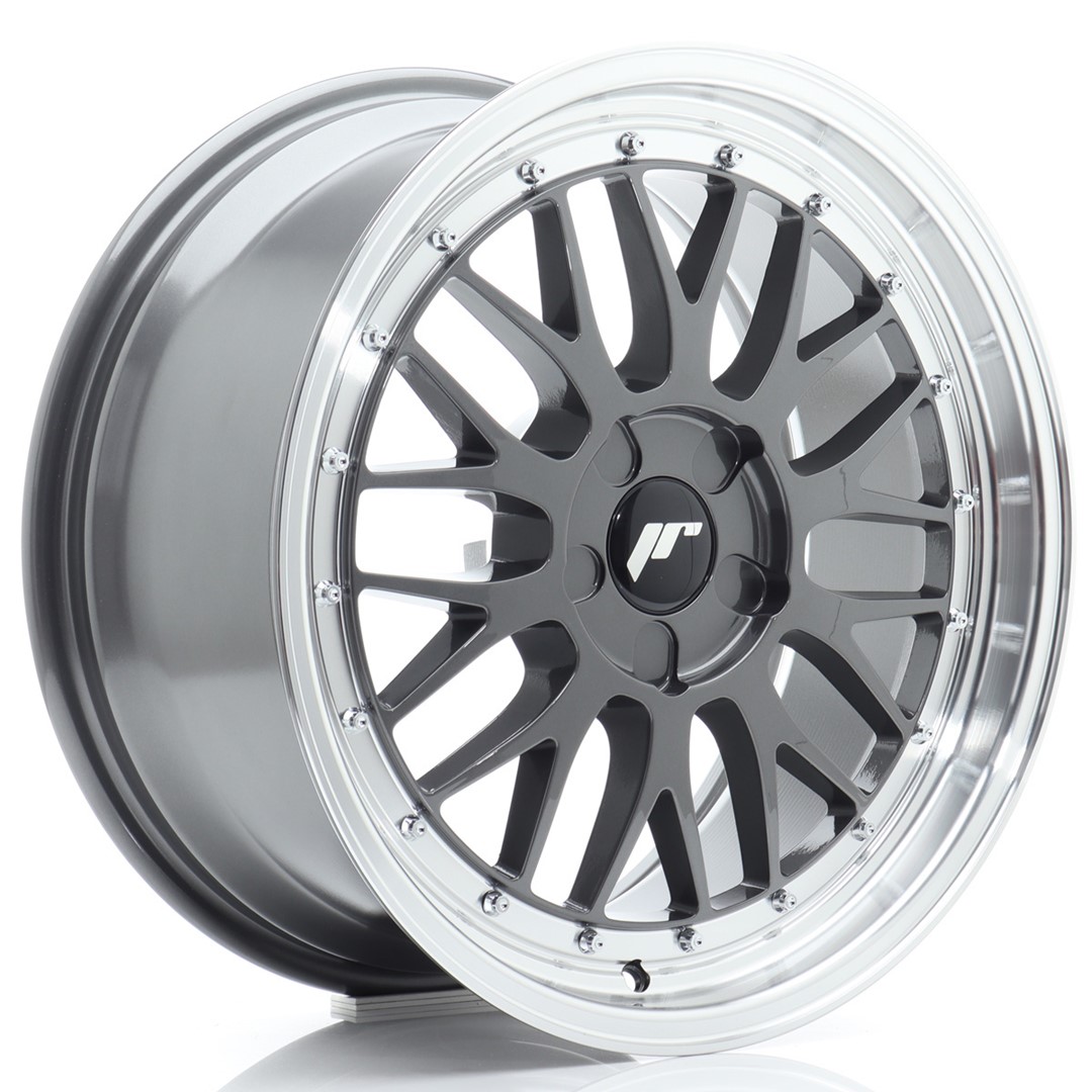JR Wheels JR23 18x8.5 ET20-48 5H BLANK Hyper Gray w/ Machined Lip