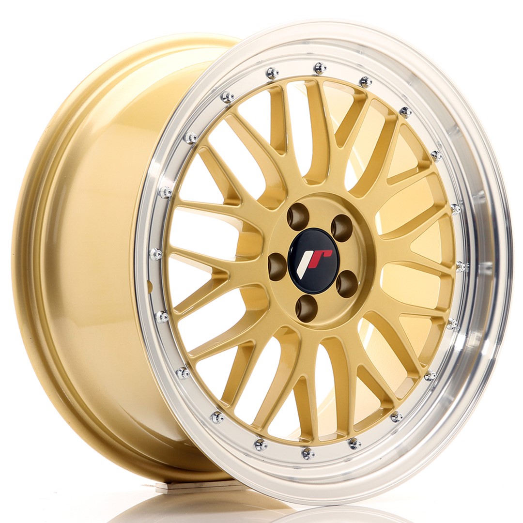 JR Wheels JR23 18x8.5 ET35 5x100 Gold w/ Machined Lip