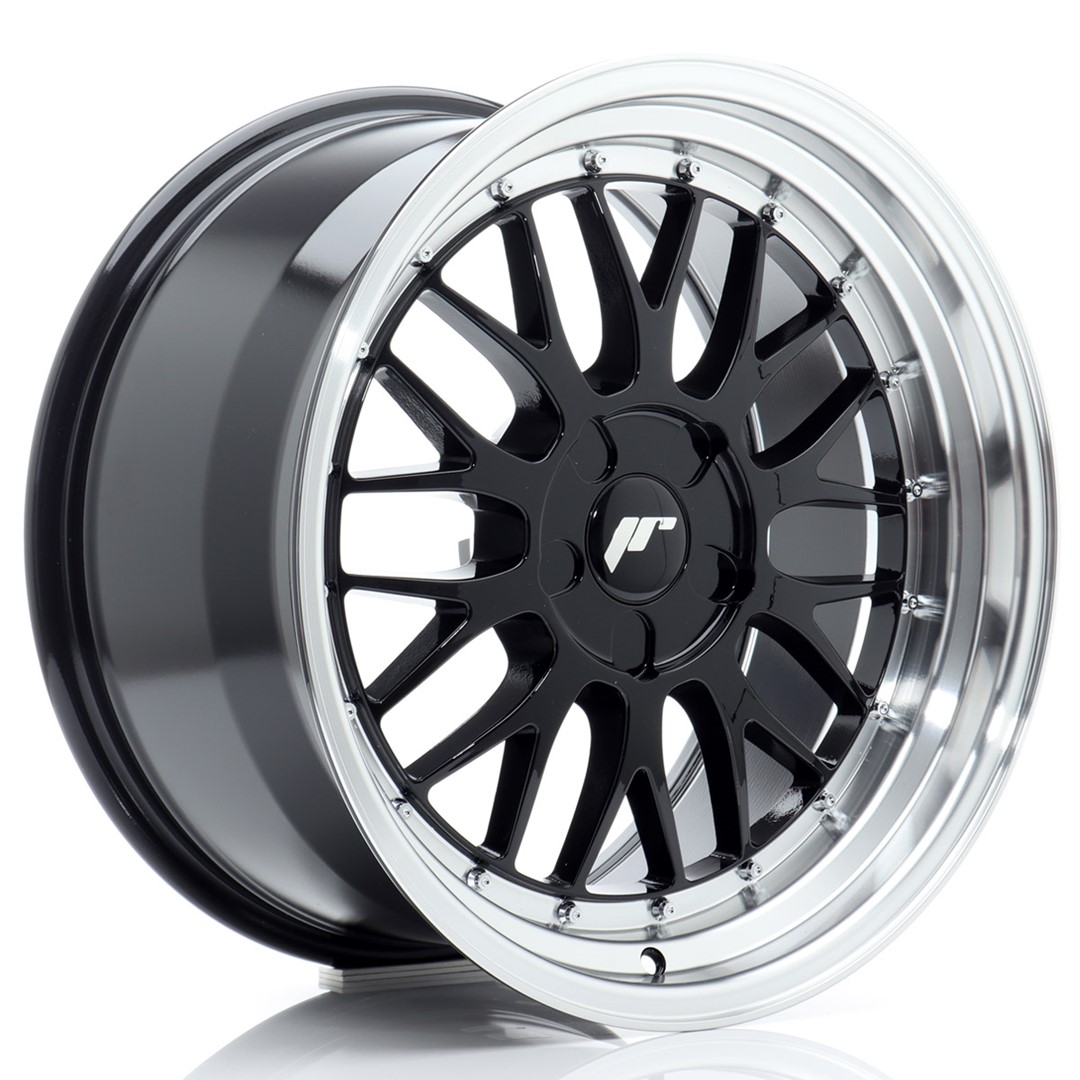 JR Wheels JR23 18x9.5 ET20-48 5H BLANK Gloss Black w/ Machined Lip
