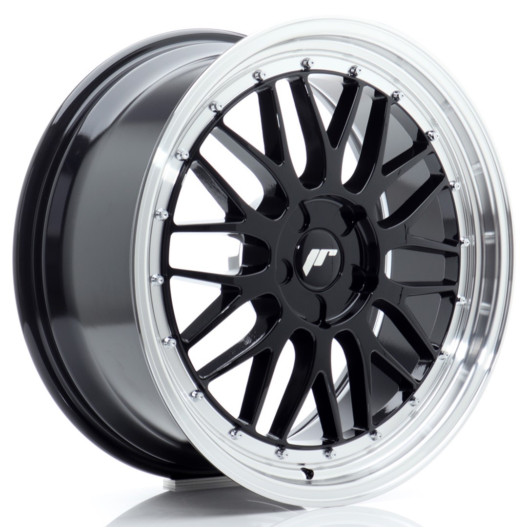 JR Wheels JR23 19x8.5 ET20-45 5H BLANK Gloss Black w/ Machined Lip