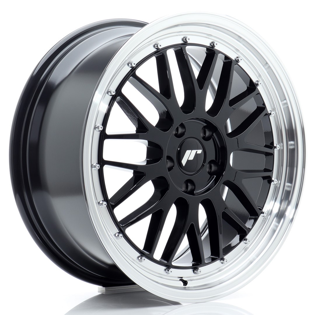 JR Wheels JR23 19x8.5 ET45 5x112 Gloss Black w/ Machined Lip