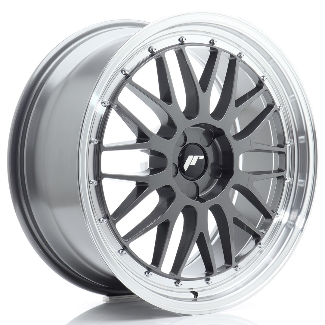 JR Wheels JR23 20x8.5 ET20-45 5H BLANK Hyper Gray w/ Machined Lip